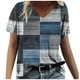 thumbnail image 1 of Camiseta de Manga Corta de la Mujer con Cuello en V Causal, Camiseta de Estante de Imitación de Moda de Verano, 1 of 4