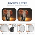 thumbnail image 6 of Haiem Elephant Sunset In Kenya Windshield Sun Shade: Universal Foldable 2-Piece Car Front Window Sunshade - Blocks Uv Rays, And Reduces Heat,Essential Car Accessory Small, 6 of 7
