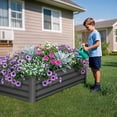 thumbnail image 4 of CazToi 2-Pack 6x3x1.5 ft Galvanized Raised Garden Beds Large Outdoor Planter Boxes with Open-Base & Wave Panels, 4 of 9