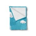 thumbnail image 2 of Airport Soft Flannel Fleece Throw Blanket, Nursery Themed Cartoon of Control Tower and Take Off Plane on City Silhouette, Cozy Plush for Indoor and Outdoor Use, 50" x 70", Multicolor, by Ambesonne, 2 of 5