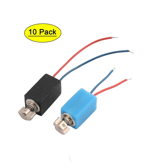 10Pcs DC 3V 3800RPM Square Mobile Phone 0408 Vibrating Vibration Motor w Wire
