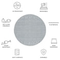 thumbnail image 5 of SAFAVIEH Courtyard Evander Geometric Indoor/Outdoor Area Rug, Ivory/Aqua, 6'7" x 6'7" Round, 5 of 9
