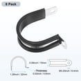 thumbnail image 3 of Uxcell 6 Pack Abrazaderas de Cable 32 mm Acero Inoxidable 304 Goma Forma R para Tubo, 3 of 7