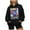 Black, variant on Taylor 1989 Women's Fashion Loose Casual Daily Loose Crewneck Sweatshirts Daily Long Sleeve Top Pullover Sweatshirts Outfits, S