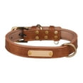 thumbnail image 4 of Dualoai Customizable Dog Collar Custom Name Tag Collar for Animals Indoor Cats Puppy Brown S, 4 of 9