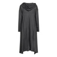 thumbnail image 5 of 2025 Autumn Hoodie Dark Gray Hoodie Long Sleeves V-Neck Crop Sweater for Women Solid Color Trendy Sweater College Hoodie(XL), 5 of 5