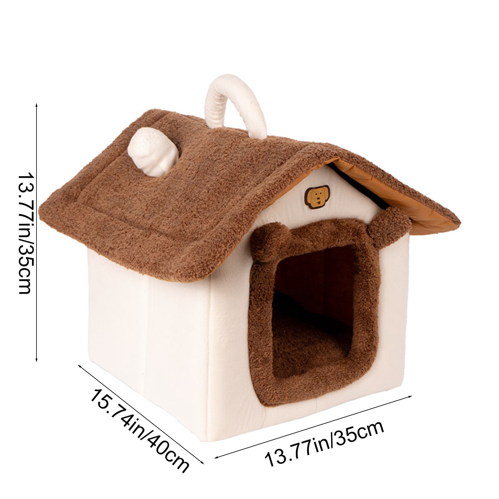 YiJuHui 3pcs Cozy Pet Cave Bed for Dogs & Cats - Soft Plush Foldable Kennel with Non-Slip Bottom, Indoor Puppy Bed for Small Medium Large Pets, Warm Secure Hideaway House M