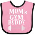 thumbnail image 3 of Inktastic Mom's Gym Buddy Fitness Workout Boys or Girls Baby Bib, 3 of 4