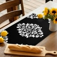 thumbnail image 3 of Placemats Set of 4, Black Flower Place Mats Classical Luxury Abstract Art Tablemats Washable Placemat Table Decoration for Kitchen Table Dinner Party Home Decor Indoor Outdoor 13x19 Inch, 3 of 9