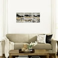 thumbnail image 3 of Abstract Decor Wall Art Gold Mountain Landscape Scenery Pictures Prints for Home Living Room 12x16 inch 3 Panel, 3 of 6