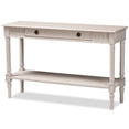 thumbnail image 1 of Baxton Studio Ariella Table Console de 47 Pouces en Fini Blanchi, 1 of 11