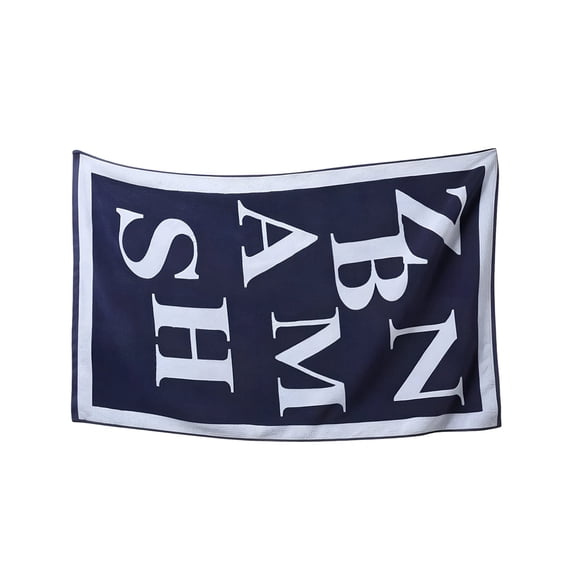 Men's Cotton Absorbent Bath Towel, Fade-Resistant Machine Washable, 13.4 x 28.3 in / 34 x 72 cm, Coffee Dark Blue