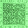 thumbnail image 1 of Ahgly Company Indoor Square Oriental Emerald Green Traditional Area Rugs, 6' Square, 1 of 4