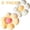 Yellow,White, variant on 2 Pack Flower Pillow, 16'' Flower Shaped Throw Pillow, Soft Decorative Cushion for Sofa, Bed, and Floor Seating