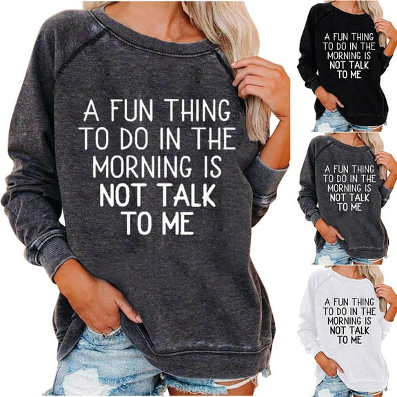 Olyvenn Letter Print Graphic Sweatshirt Womens Tops Casual Plus Size Loose Women Full Sleeve Crew Neck Tops Shirts For Women 2022