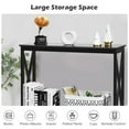 thumbnail image 6 of Giantex  Console Table, Sofa Side Table w/Heavy-Duty Support & X-Shaped, Narrow Accent Entryway Table, Black, 6 of 8