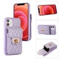 thumbnail image 3 of Nalacover Crossbody Wallet Case for iPhone 11, [6 Card Slots] Leather Purse Phone Case Luxury Buckle Closure Card Holder Shoulder Strap Handbag Case Women For iPhone 11, Purple, 3 of 11