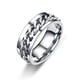 thumbnail image 1 of Ins moda mujer cadena enlace hombres anillo giratorio acero inoxidable cadena enlace hombres titanio acero sacacorchos anillo regalo Tan Jianjun unisex, 1 of 2