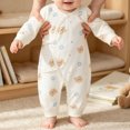 thumbnail image 5 of Ynynloco Kimono Tie Long Sleeve Soft One Piece, 100% Organic Cotton Baby Clothes for Girls & Boys, Preemie, Newborn & Infant, 5 of 7