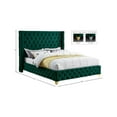 thumbnail image 3 of Meridian Furniture Savan Green Velvet Full Bed, 3 of 15