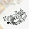thumbnail image 4 of Unique Bargains 1 Pc Foxes Party Mask Silver Tone Plastic, 4 of 5
