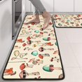 thumbnail image 2 of Kitchen Rugs Sets Of 2,Red Mushroom Light Pattern Anti Fatigue Kitchen Mat Rugs Non Slip Washable,Decorative Kitchen Floor Mats for Kitchen,Sink,Laundry,17"x47"+17"x47", 2 of 5