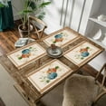 thumbnail image 6 of Pumpkin Fall Placemats Set of 4, 12x18 Inch Autumn Thanksgiving Farmhouse Rustic Orange Dining Table Mats Seasonal Holiday Outdoor Place Mats for Home Party Dining Decoration (Gold Pumpkin), 6 of 6