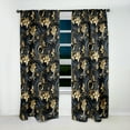thumbnail image 4 of Designart "Gilded Black Paisley" Paisley Blackout Curtain Single Panel, 4 of 4