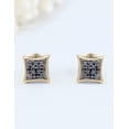 thumbnail image 3 of Dazzlingrock Collection 0.05 CT Round Black Diamond Stud Earrings, 18K Yellow Plated Sterling Silver, 3 of 6