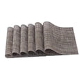 thumbnail image 2 of deevoka 6 Pieces Dining Placemat PVC Decoration Placemats for Kitchen Family Dinners Khaki, 2 of 9