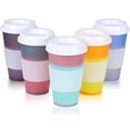 thumbnail image 3 of Artrylin Hot Color Changing Cups Reusable Cups with Lids and Silicone Grip (5 Colors, 16 Oz) Plastic Tumblers for Coffee, Tea, and Hot Beverages,Christmas Cups, 3 of 7