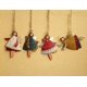 thumbnail image 2 of Adornos navideños de Papá Noel 2022, decoraciones para árboles, ángeles de hojalata voladores bailando (12 por juego), 2 of 4