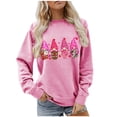 thumbnail image 5 of Penkiiy Womens Christmas Sweatshirts 2024 Cute Gnome Graphic Crewneck Pullover Casual Long Sleeve Tee Shirts Holiday Tops S Pink, 5 of 5