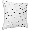 thumbnail image 2 of Black Stars on White Background Double Sided Pillow Cases Seamless Pattern Elegant Art Design Plush Pillowcase Square Cushion Pillow Covers for Sofa Bed Home Decor 18x18 in, 2 of 6