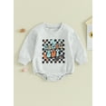 thumbnail image 2 of Bagilaanoe Newborn Baby Boy Girl Oversized Romper Sweatshirt Long Sleeve Bodysuits Letter Print Pullover 3M 6M 12M 18M 24M Infant Casual Tee Tops, 2 of 8