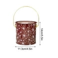 thumbnail image 3 of Lksixu Christmas Cookie Tins with Lids, Round Metal Christmas Themed Decorative Candy Container with Handle, Reusable Vintage Cookie Jar Large Capacity Storage Bucket for Gift Giving & Holiday Treats, 3 of 6
