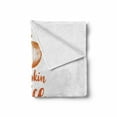 thumbnail image 2 of Pumpkin Spice Soft Flannel Fleece Throw Blanket, Sketch Happy Harvest Thanksgiving Cursive Typography on Plain Background, Cozy Plush for Indoor and Outdoor Use, 60" x 80", Vermilion, by Ambesonne, 2 of 6