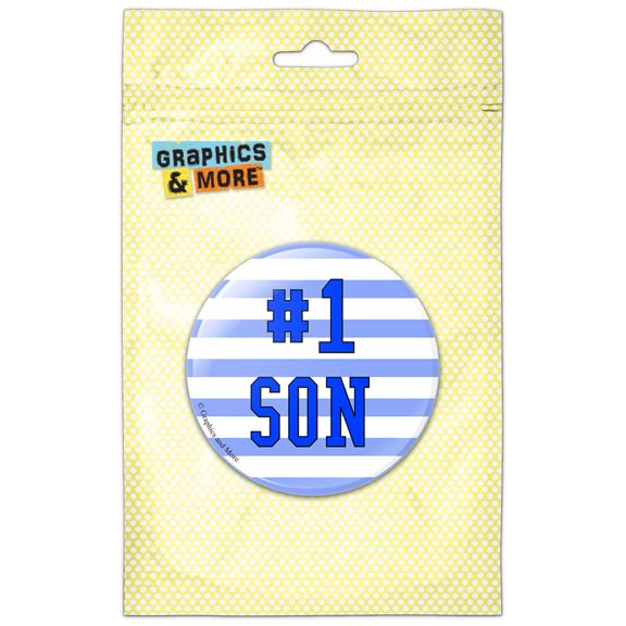 #1 Son Number One Child Favorite Pinback Button Pin Badge