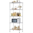 thumbnail image 2 of 5 Tier Storage Shelves,  Heavy Duty Wire Shelving Unit ,  Metal Wire Shelf  for Garage Pantry Closet Kitchen Office Laundry, 750 Lbs Capacity (Chrome), 2 of 7