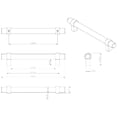 thumbnail image 6 of Jeffrey Alexander 5128 Key Grande 5-1/16" (128 Mm) Center To Center Modern Industrial Pipe, 6 of 7