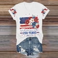 thumbnail image 4 of NMMUED 4th of July Shirts Women 250th Birthday Loose Fit American Flag Shirt Independence Day Shirt Faith Freedom 250 Years Memorial Day Independence Day Apparel White 3XL, 4 of 8