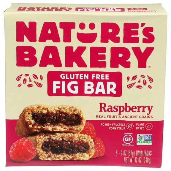 Pack of 6 Nature's Bakery Gluten-Free Fig Raspberry Bars 6 Count 12 oz
