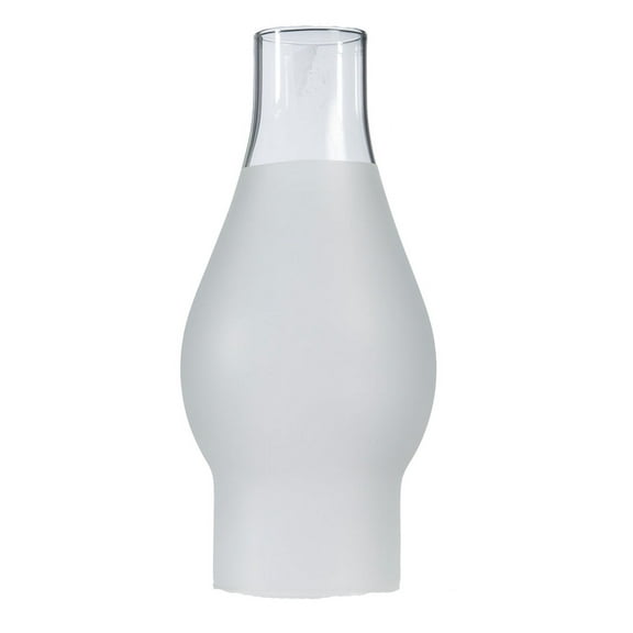 B&P Lamp® 2 1/2 Inch by 7 1/2 Inch Frosted Style Glass Lamp Chimney for Vintage and Antique Style Globes