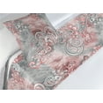 thumbnail image 3 of Bohemian Bed Runner Set, Paisley Ornaments with Vermilion Color Details on Bicolour Hazy Motifs, Decorative Bedding Scarf & a Pillow Sham for Hotels Homes, Twin, Dried Rose and Dimgray, by Ambesonne, 3 of 3