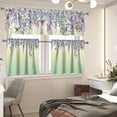 thumbnail image 2 of Hummingbird Lavender Kitchen Curtain Valance and Tiers Set of 3, Light Blocking Window Treatment Tiers Easy Installation for Kitchen Decor 36 inch Length, 2 of 6