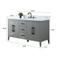 thumbnail image 6 of Vanity Art 60” Single Sink Bathroom Vanity Cabinet with Engineered Marble Countertop, 6 of 9