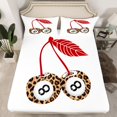 thumbnail image 2 of jejeloiu Abstract Cherry Billiards Queen Sheet Sets,Kids Ball Game Flat Sheet,Brown White Queen Fitted Sheet For Adults,Ultra Soft Home Decor,4 Pieces, 2 of 7