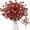 Red, variant on 12 Pieces Artificial Glitter Berries Stems,Happon 11.4 Inch Christmas Picks Berry Sprays Twig Glitter Holly Berry Branches for Xmas Tree Fillers Ornaments, Wreath, Crafts, Home Holiday Decor