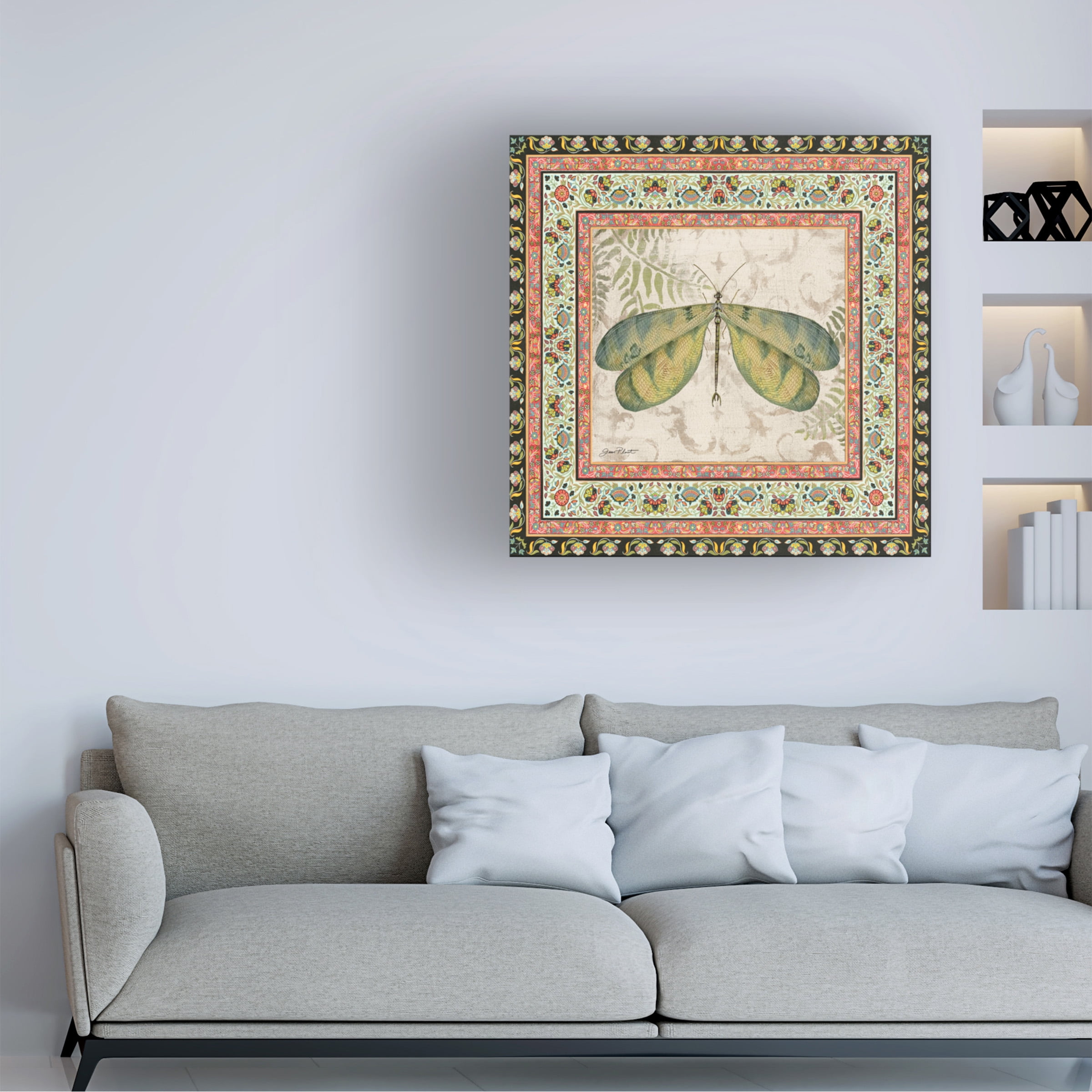 Bohemian Dragonfly' Canvas Art by Jean Plout