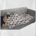 thumbnail image 6 of Squirrel Soft Flannel Fleece Throw Blanket, Christmas New Year Nature Pattern with Reindeers and Cardinal Birds Sketch Art, Cozy Plush for Indoor and Outdoor Use, 50" x 60", Multicolor, by Ambesonne, 6 of 6